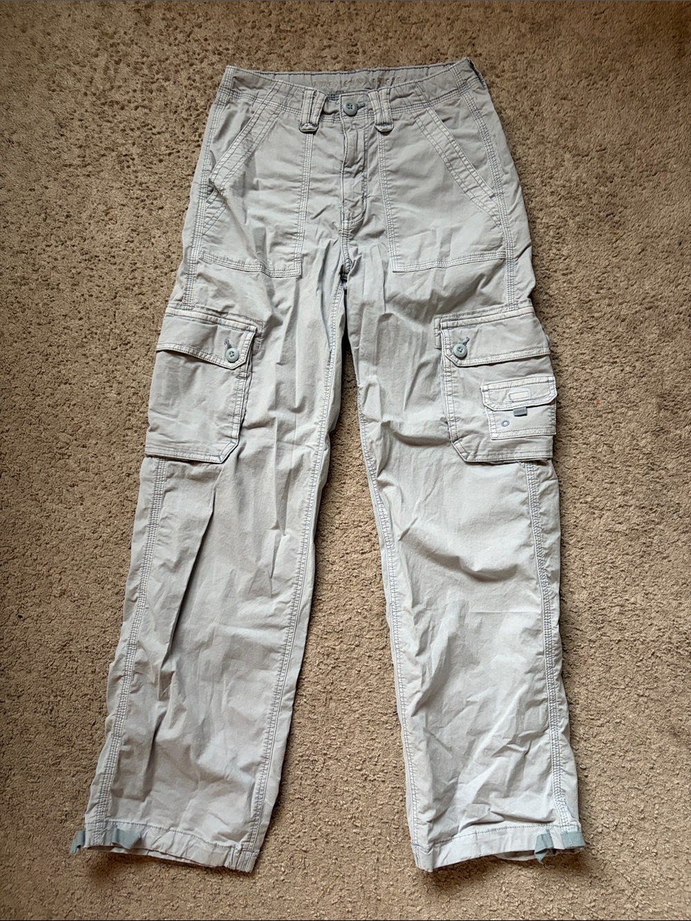 American Eagle Outfitters Light Gray Cargo Pants